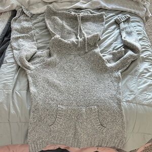 Eddie Bauer Women's Gray Cowl Neck Sweater